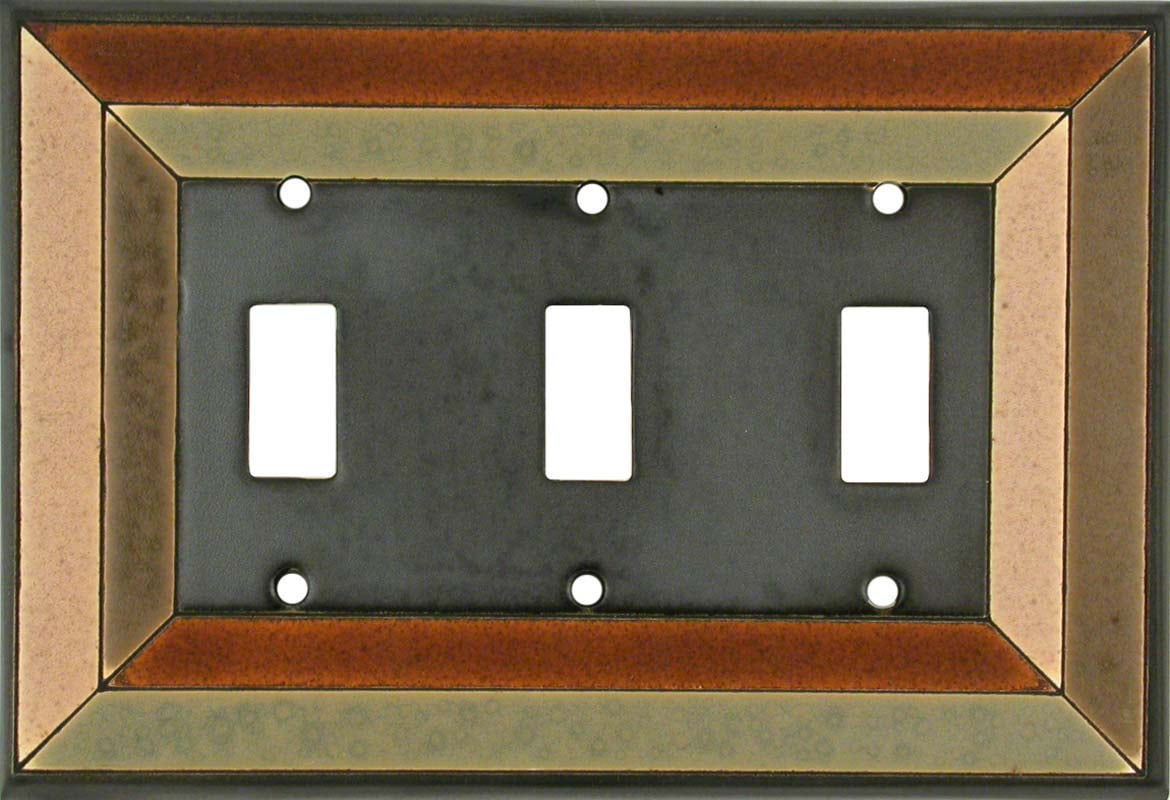 Perspective Ceramic 3 Toggle Light Switch Covers