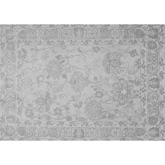 Ahgly Company Indoor Rectangle Persian Gray Traditional Area Rugs, 5' x 7'