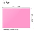 thumbnail image 2 of Láminas superpuestas con filtro de gel Uxcell A4 PVC rosa (10 unidades), 2 of 5