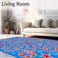 thumbnail image 2 of ODIKA 5'x7' Machine Washable Non-Slip Area Rug, Enchanting Spiral Delight Porch Accent Decoration High Traffic Rug, Blue, 738026, 2 of 7