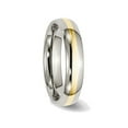 thumbnail image 4 of Mens Chisel 5mm Comfort Fit Titanium Wedding Band Ring with 14K Gold Inlay, 4 of 6