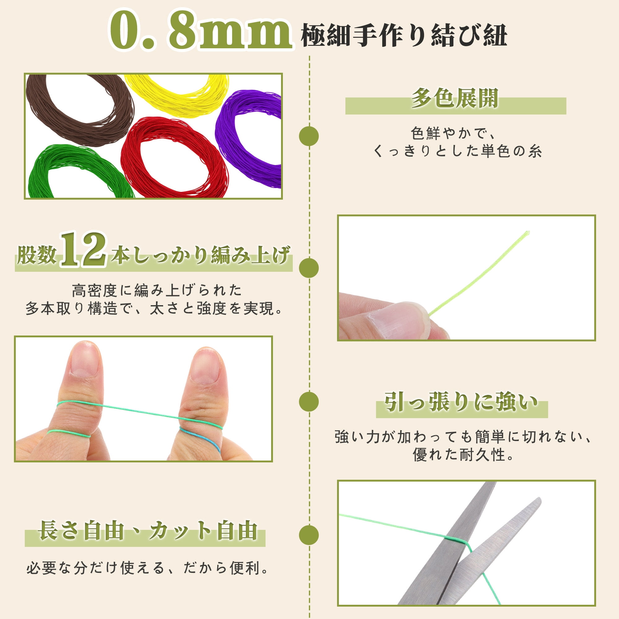 Unique Bargains String Polyester Cord for Sewing Crafts Multicolored