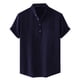 thumbnail image 1 of Camisa informal lisa para hombre - Blusa de manga corta con cuello alto - Material duradero, adecuada para un look diario/informal, múltiples tallas, 1 of 6