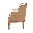 thumbnail image 4 of bali & pari Elizette Rattan and Bayur Wood French Provincial Accent Chair, Honey Oak, 4 of 10