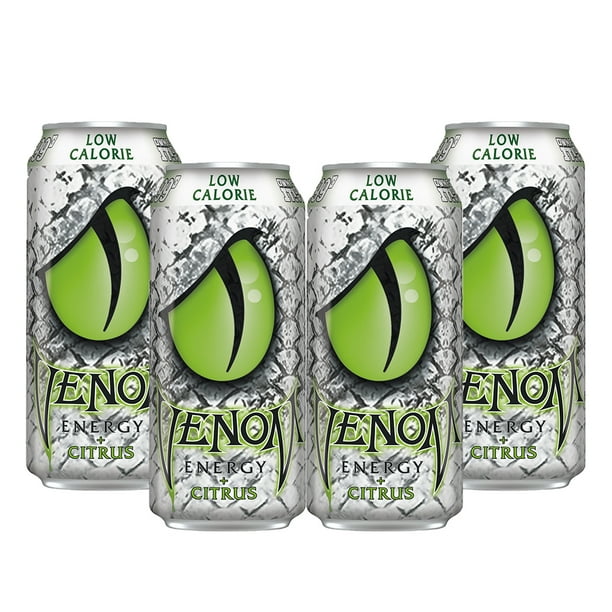 (4 Pack) Venom Citrus Energy Drink, 16 fl oz