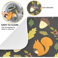thumbnail image 5 of FREEAMG Forest Leaves Berries Acorns Squirrels Absorbent Dish Drying Mat Microfiber Large Kitchen Countertop Table Protector Multi-Purpose Counter Rack Sink Drainer Pad 16"x18", 5 of 6