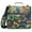 Colorful Frogs on Leaves, variant on 3 Ring Zipper Binder with Shoulder Strap Waterproof Trapper Keeper 1.5 Inch D-Ring 500 Sheets Capacity Tree with Colorful Fruits