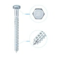 thumbnail image 3 of Uxcell M6 x 80mm Carbon Steel Zinc Plated Hex Lag Screws for Wood 25 Pack, 3 of 4