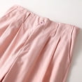 thumbnail image 5 of BVnarty Womens Baggy Pants Loose Fit Trousers with Pockets Blue Wide Leg Palazzo Pants High Waist Linen Cotton Cropped Pants Pink XL, 5 of 8