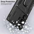 thumbnail image 3 of Samsung Galaxy S24 Ultra Case with Slide Camera Cover Shockproof Phone Case with 360°Rotate Magnetic Ring Stand for Galaxy S24 Ultra 6.8 inch - Black, 3 of 14