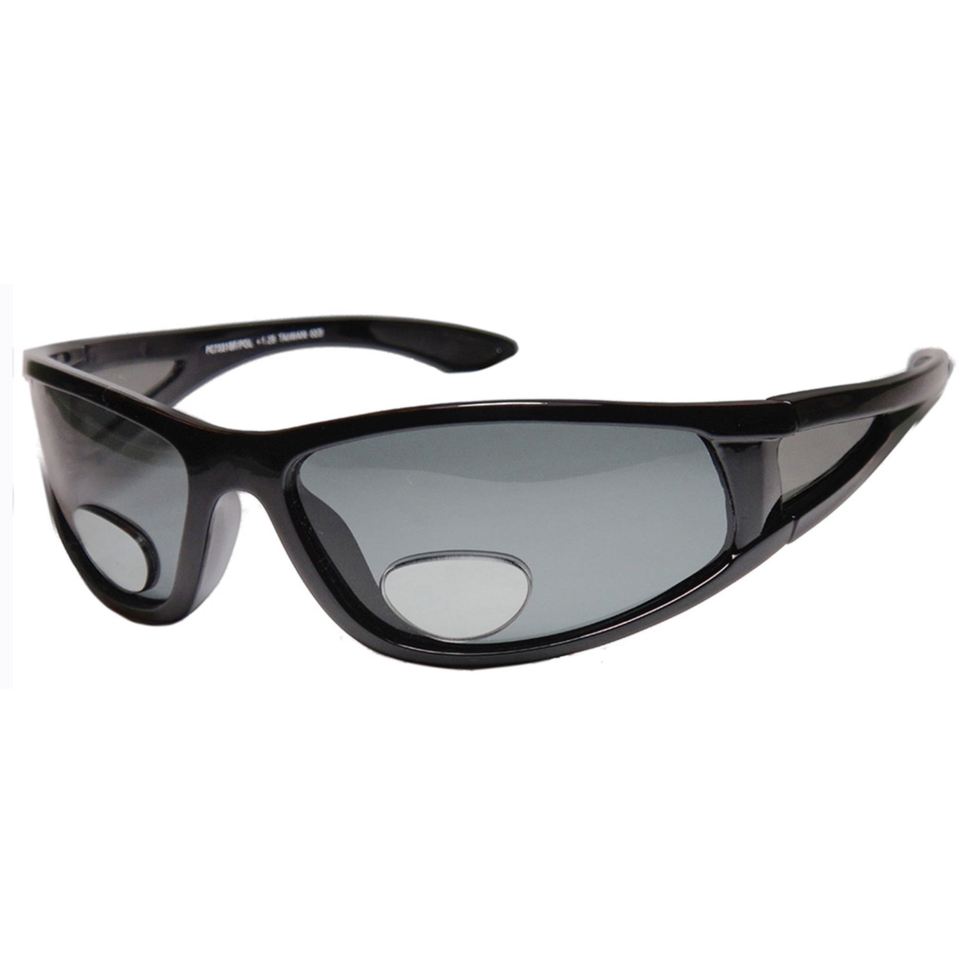 Glasslane Mens Sports Wrap Around Sunglasses Polarized Bifocal Lens Fly Fishing BLACK +2.00