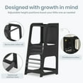thumbnail image 2 of Dream On Me Explora Tower & Step Stool, Anti-slip Base, Multipurpose Kids Step Stool, Black, 2 of 10