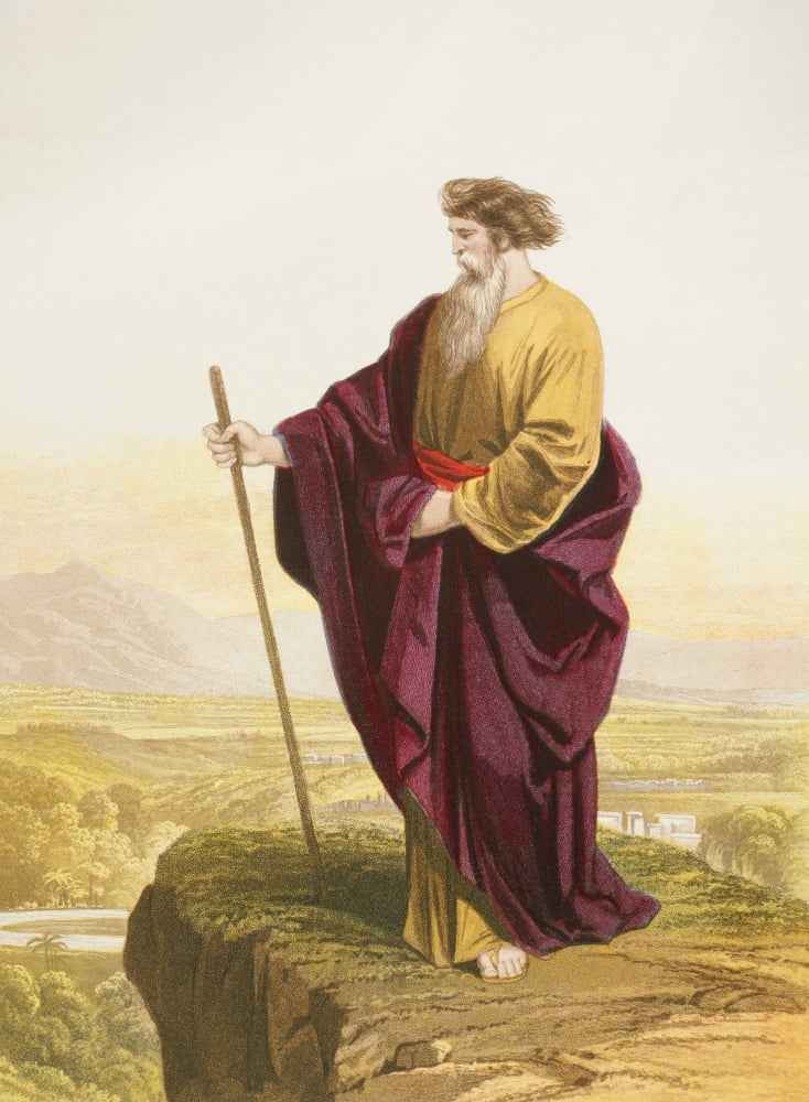 Moses Viewing The Promised Land At The End Of The Exodus From The Holy Bible Published By William Collins Sons & Company In 1869 Chromolithograph By JM Kronheim & Co Canvas Art - Ken Welsh Design Pic