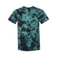 thumbnail image 2 of Dyenomite - Crystal Tie-Dyed T-Shirt - 200CR - Black/ Teal - Size: XL, 2 of 3