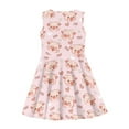 thumbnail image 4 of FOR U DESIGNS Pink Pig Sleeveless Sundress Knee Length Swing Dress for Girls 5-6Y Holiday Party Gowns Clothes Casual Twirl Dresses for Beach, Hiking, Camping, 4 of 6