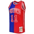 thumbnail image 2 of Men's Mitchell & Ness Isiah Thomas Blue/Red Detroit Pistons Hardwood Classics 1988/89 Split Swingman Jersey, 2 of 4