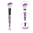 thumbnail image 3 of Unique Bargains 10 Pcs Mermaid Makeup Brush Set for Bathroom Purple Plastic Handle Nylon Hair, 3 of 5