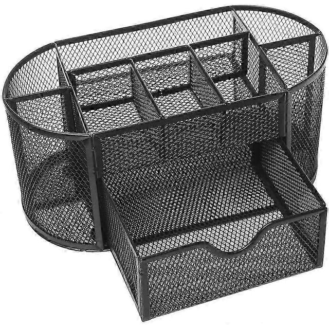 1PC Desk Tidy Organiser Tidy Mesh Desk Organiser Set Office Tidy Organizer(Black)