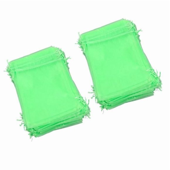 Fruit Protection Bag - Shipenophy - 100 pieces - 15x20 cm - Organza Fabric - Green