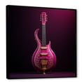thumbnail image 2 of Designart "Majestic Magenta Modern Guitar II" Music Floater Framed Canvas Wall Art, 2 of 5