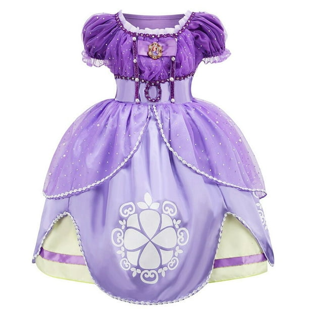 Disney Sofia la première fille princesse robe violet robe de bal bébé fille  fantaisie tenues enfant en bas âge Cosplay enfants fête de noël Costume 