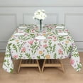 thumbnail image 3 of Pioneer Flower Floral Print Pattern Square Tablecloth,Waterproof Square Table Cover,Wipeable Spillproof Washable Table Cover for Home Kitchen Party Decor 60"x60"(152x152cm), 3 of 6