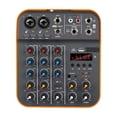 thumbnail image 1 of Mini Mixeur 4 Canaux, Console DJ avec Réverbération Bluetooth 5.0 Carte Son USB 48V pour Enregistrement PC, Fader Intelligent, 1 of 6
