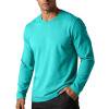 thumbnail image 5 of Men's Classic Crew Neck Long Sleeve T-Shirt Solid Color Soft Cotton Basic Pullover Casual Fall Layering Plain Top, 5 of 5