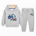 thumbnail image 2 of UAYOTSE Toddler Boys Pullover Hoodie and Jogger Pants 2‑Piece Outfit, Soft Knit Casual Playwear Set for Fall Winter Everyday Activities Size 2-3 Years, 2 of 4