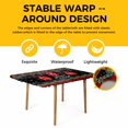 thumbnail image 4 of Red Christmas Balls Table Cloths for 3 Foot Rectangle Tables, Winter Snowflakes Xmax Berry Plaid Patio Waterproof Elastic Fitted Tablecloths, Washable Rectangular Table Cover for Camping, 4 of 8