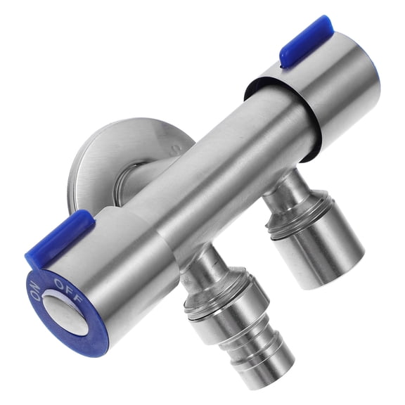 MEIBUTYUP Stainless Steel Double Water Angle Valve with Dual Control for Garden and Home Plumbing Use