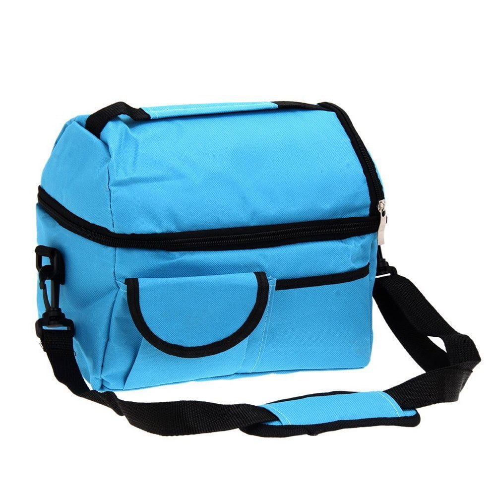 Large Capacity Insulated Square Lunch Bag Cooler Tote Carry Bags Travel