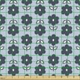 thumbnail image 2 of Ambesonne Floral Fabric by the Yard Upholstery, Flourishing Blue Tone Spring, 1 Yard, Pale Blue Dark Indigo, 2 of 5
