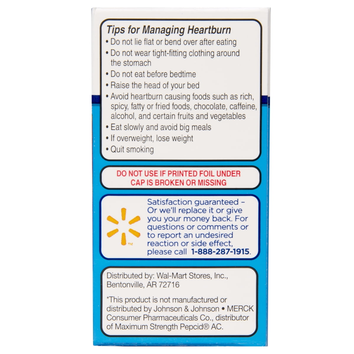Equate Maximum Strength Famotidine 20mg Tablets, 25 Count, Compare to Maximum Strength PepcidÂ® AC Active Ingredient