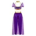 thumbnail image 2 of inhzoy Kids Girls Sequins Arabian Princess Dress-Up Wedding Birthday Festival Party Fancy Outfit 6-16 Purple 8, 2 of 7