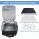 thumbnail image 2 of (Black) Insulated Lunch Bag, Leakproof Portable Lunch Box for Women Men Boys Girls, Large Capacity Cooler Bag with Handle and Bottle Pocket for Office, 2 of 5