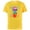 Yellow, variant on Marvel Groot Headphones & Flowerpot Rainbow Colors - Short Sleeve Cotton T-Shirt for Adults - Customized-Navy