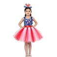 thumbnail image 2 of Girls Outfits Size 6T-7T Independence Day Patriotic Mesh Tutu Dress with Headband Baby Girl Clothes, 2 of 9