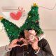 thumbnail image 5 of ¡Descuento Increíble!, Gorro de Navidad con decoración navideña para fiestas navideñas, para adultos y niños, con lazos de lana y rayas Akmoler, 5 of 6