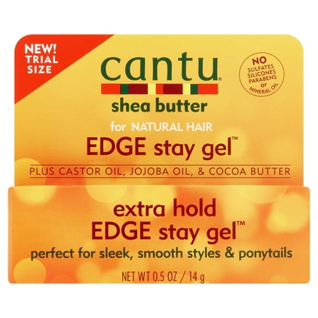 (2 Pack) Cantu Shea Butter Extra Hold Edge Stay Gel, 0.5