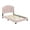 Pink, variant on Crown Mark Gold Gaby Full Platform Bed with Adjustable Headboard