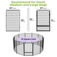 thumbnail image 2 of SunsGrove Dog Playpen with Wider Doors,50 inch 12 Panels Heavy Duty Anti-Rust Pet Pen for Indoor, Courtyard, RV Camping for Large Dogs, Easy Insert into Soil, Black, 2 of 6