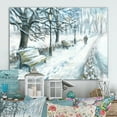 thumbnail image 1 of Designart Winter Park At Christmas Traditional Canvas Wall Art, 1 of 4
