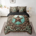 thumbnail image 2 of Castle Fairy Western Texas Stars Bedding Comforter Set,Bohemian Damask Queen Bedding Sets, 2 of 8
