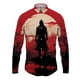 thumbnail image 2 of Camisa de solapa con estampado 3D de samurái japonés para hombre y mujer, camisas casuales de moda de manga larga, blusas con botones, ropa unisex de gran tamaño, 2 of 5