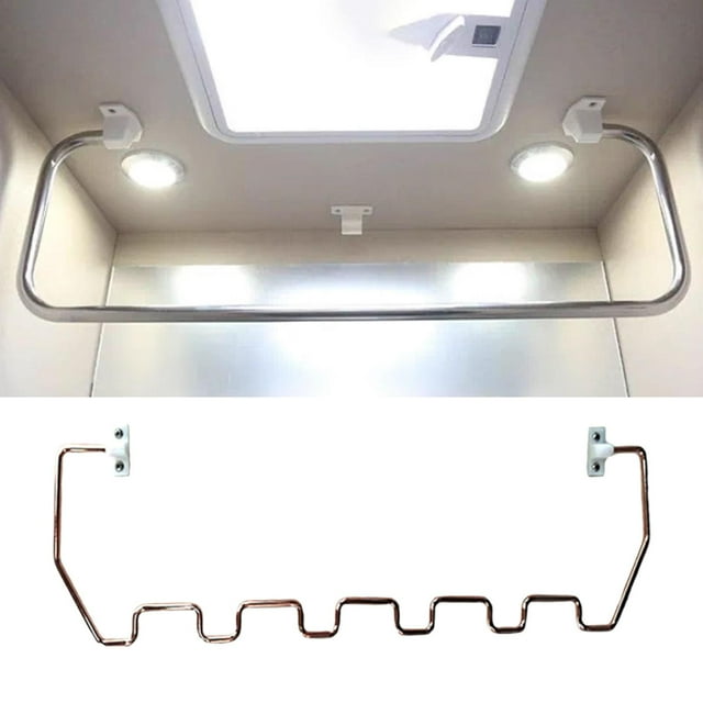 Tendedero de ropa para interior de RV, plegable, resistente, robusto, ahorra espacio, durabilidad premium, acero inoxidable de 21,6 pulgadas de largo
