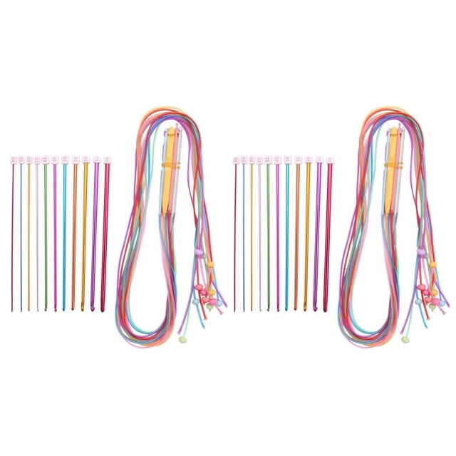 El Juego de 46 de Ganchillo Tunecino Incluye Cable de Plástico Afgano Y Agujas de Tejer de Aluminio Afganas Tunecinas