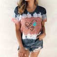 thumbnail image 2 of Mujeres Casual Cuello Redondo Manga Corta Estampado Jersey Blusa Camiseta Tops Sueltos OAVQHLG3B Store  lin121212, 2 of 4