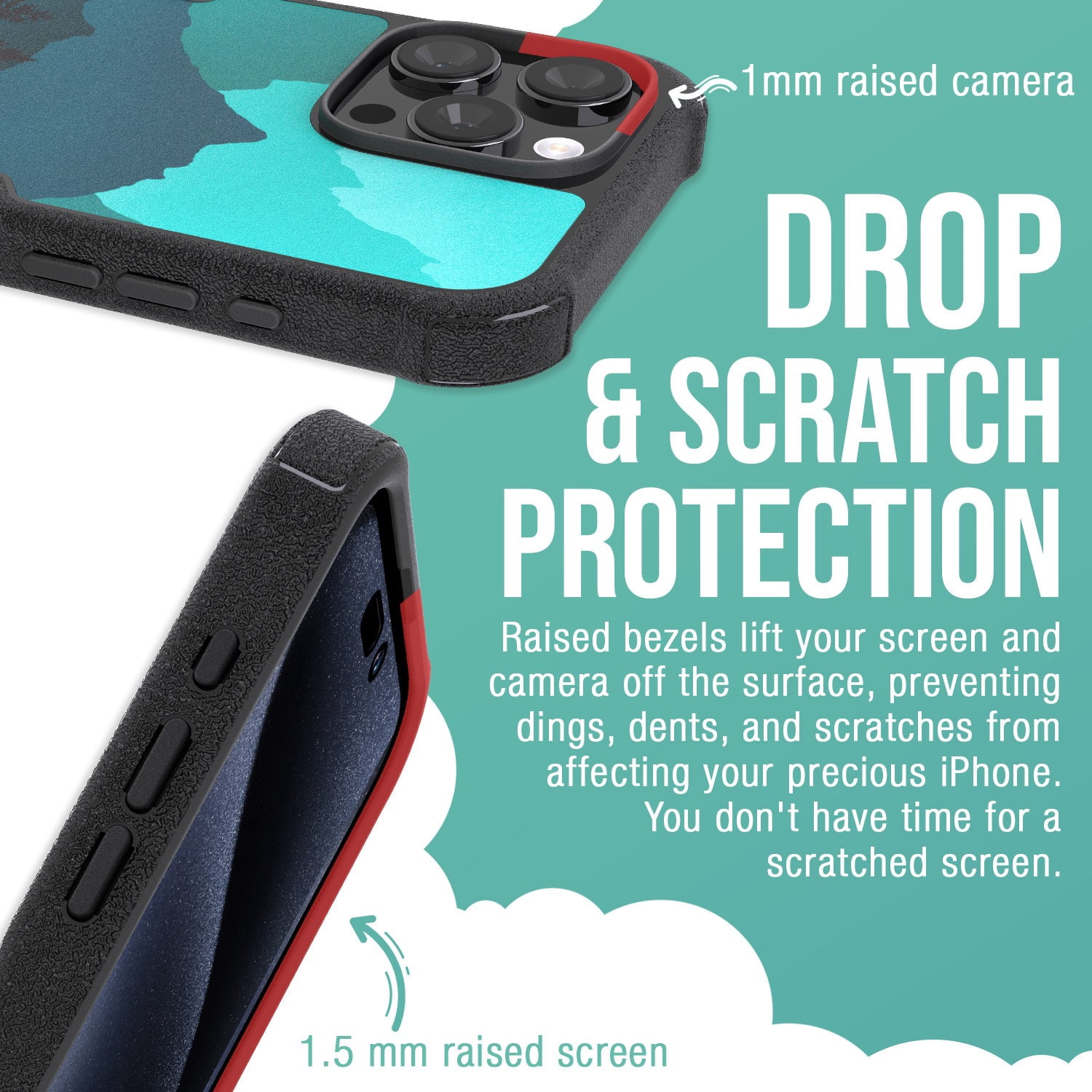 Smartish® iPhone 16 Pro Max Protective Magnetic Case - Gripzilla Compatible with MagSafe [Rugged + Tough] Heavy Duty Armor Cover Drop Tested Protection for Apple iPhone 16 Pro Max - Moving Mountains