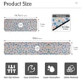 thumbnail image 3 of Yayeee Faucet Mat for Kitchen Sink 14.7" Diatomite Long Splash Guard Pad, Small Pink Flower, 3 of 7